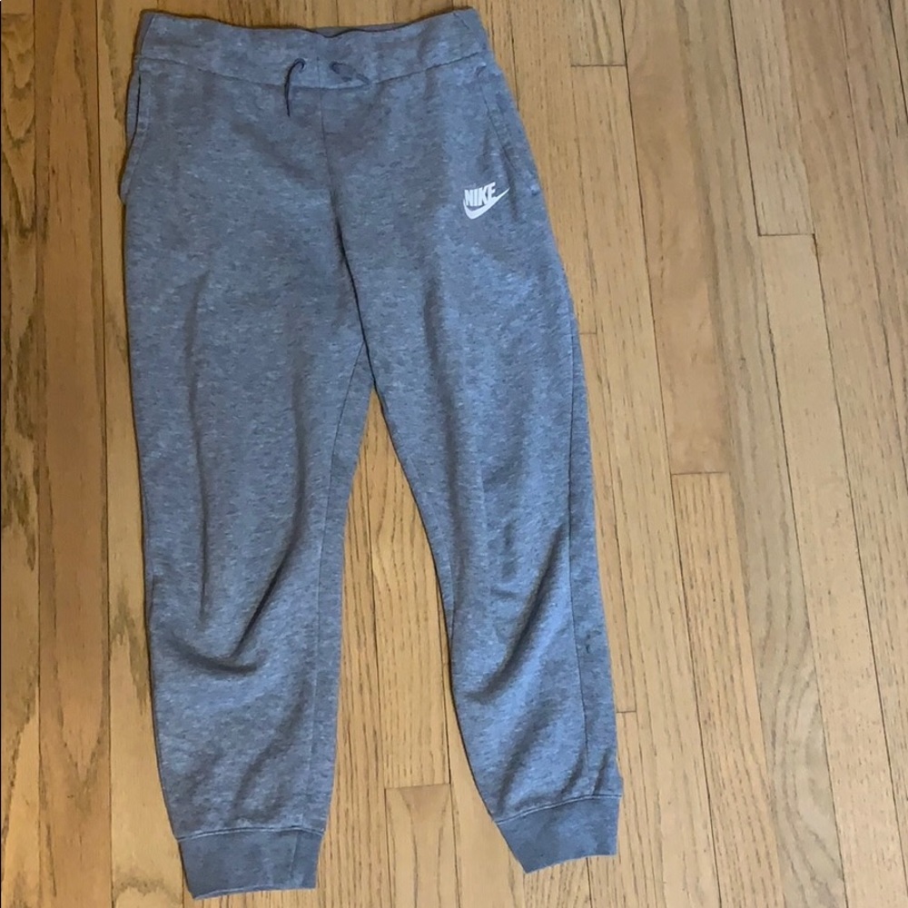 Grey Nike sweatpants